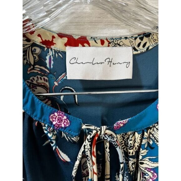 Printed Midi Dress‎ Sleeveless Smocked Waistline Small - Picture 4 of 7